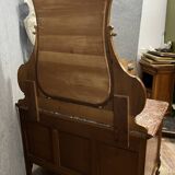 Superb Louis XV style chest of drawers with psyche doors in walnut marquetry circa 1880