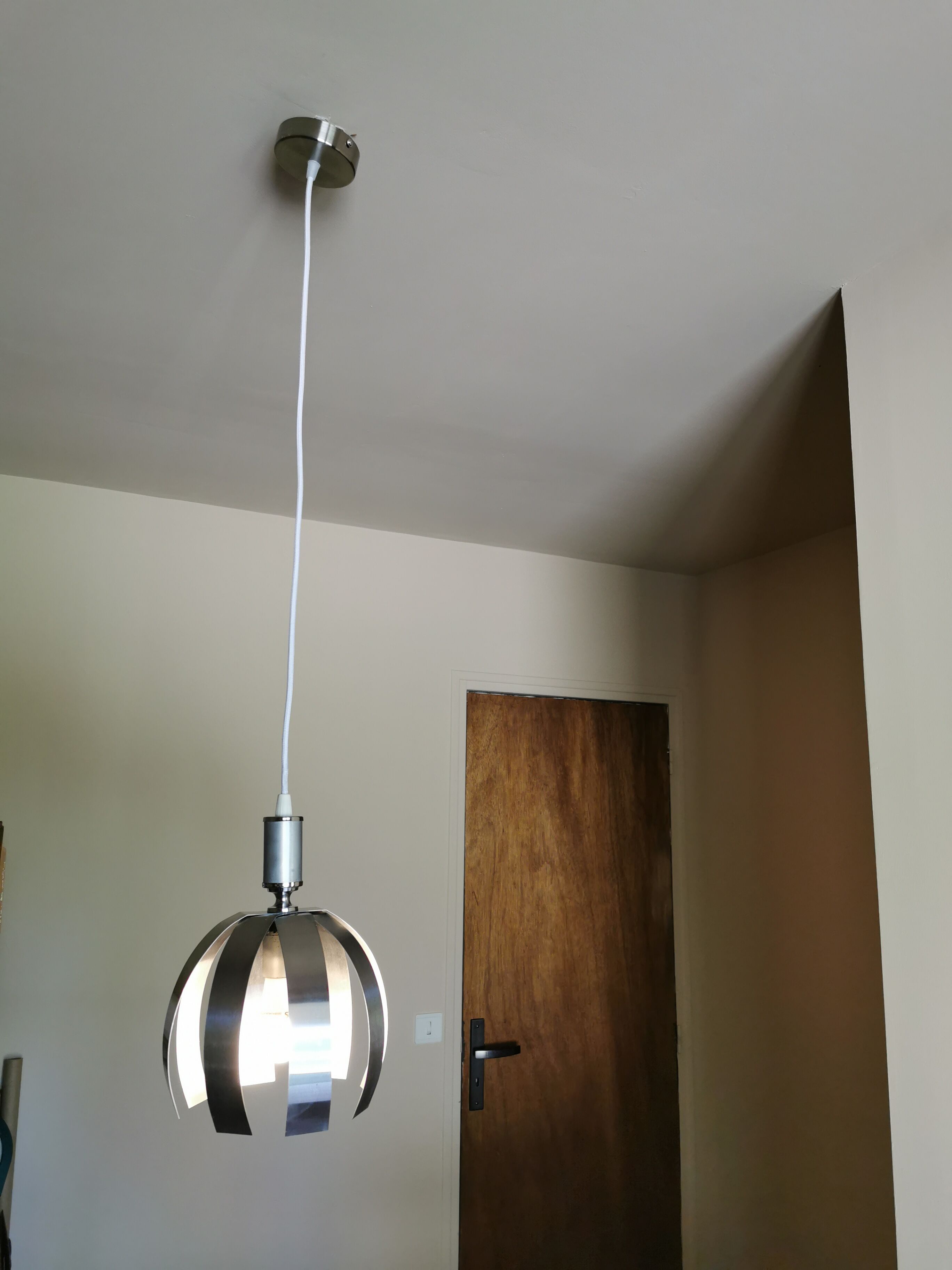 Suspension vintage inox brossé
