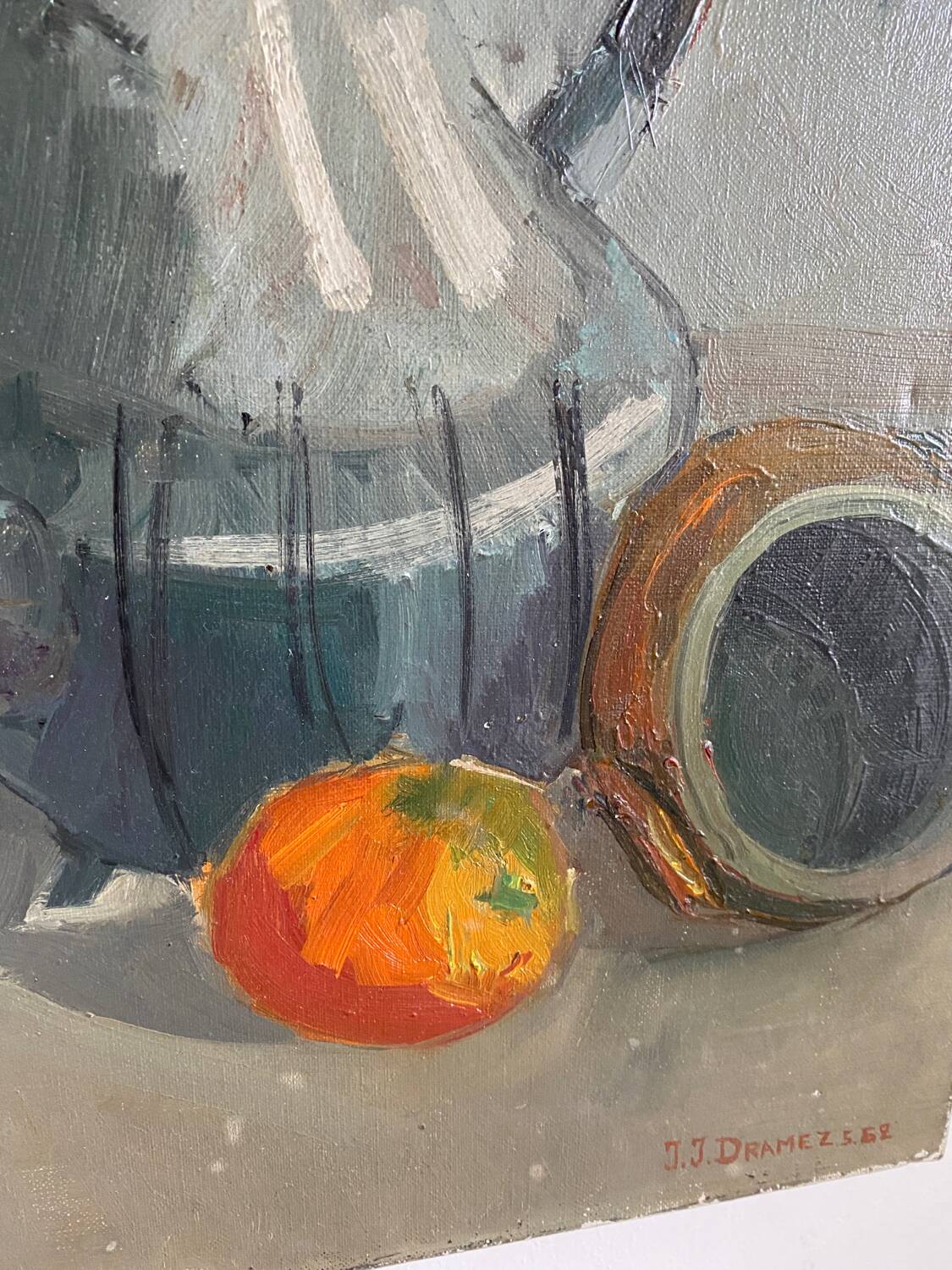 Large still life with lemon and orange 1962
