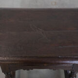 Tabouret ancien anglais en chêne massif du XVIIIe siècle