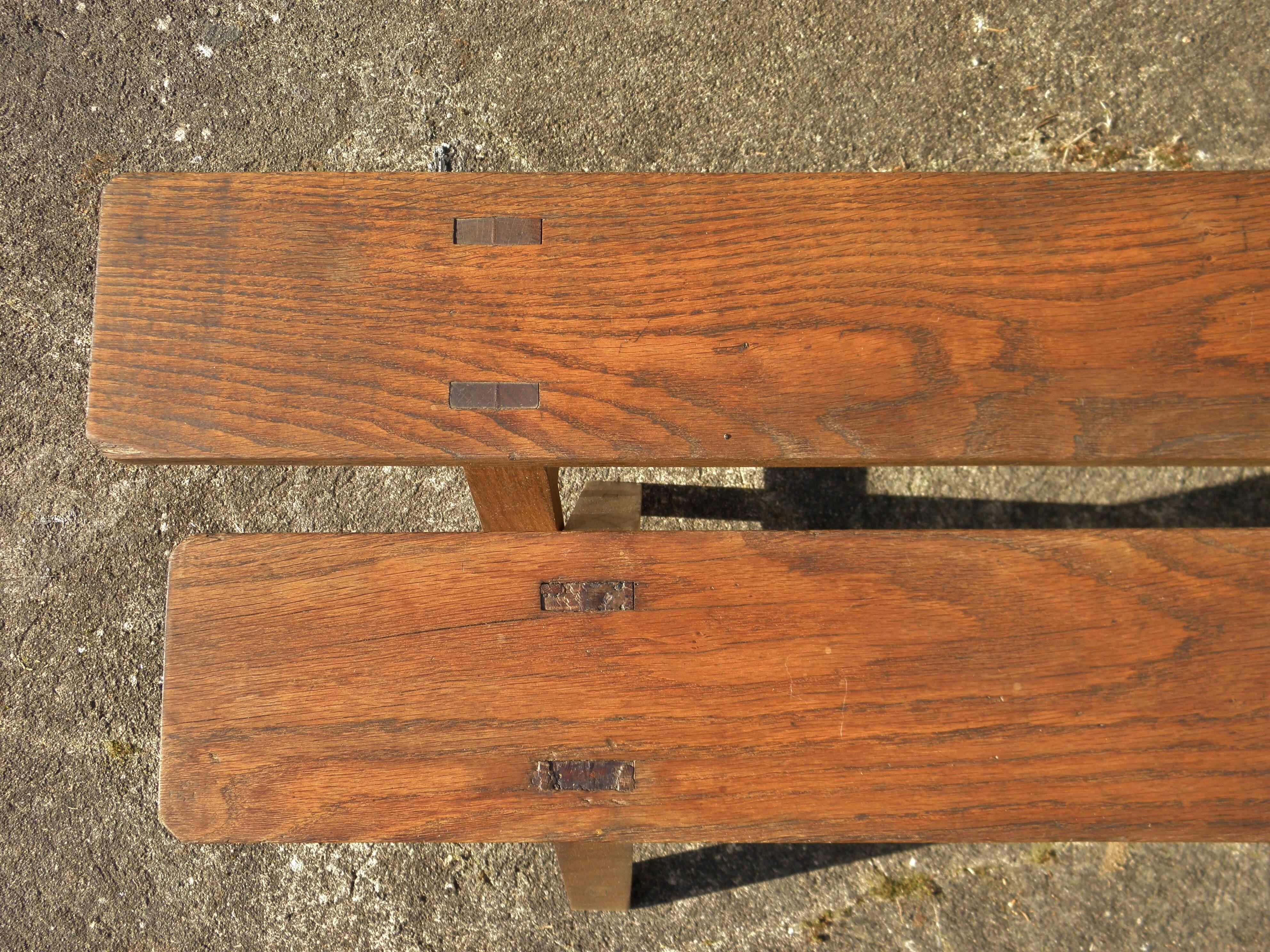 Paire de bancs de ferme 150 cm