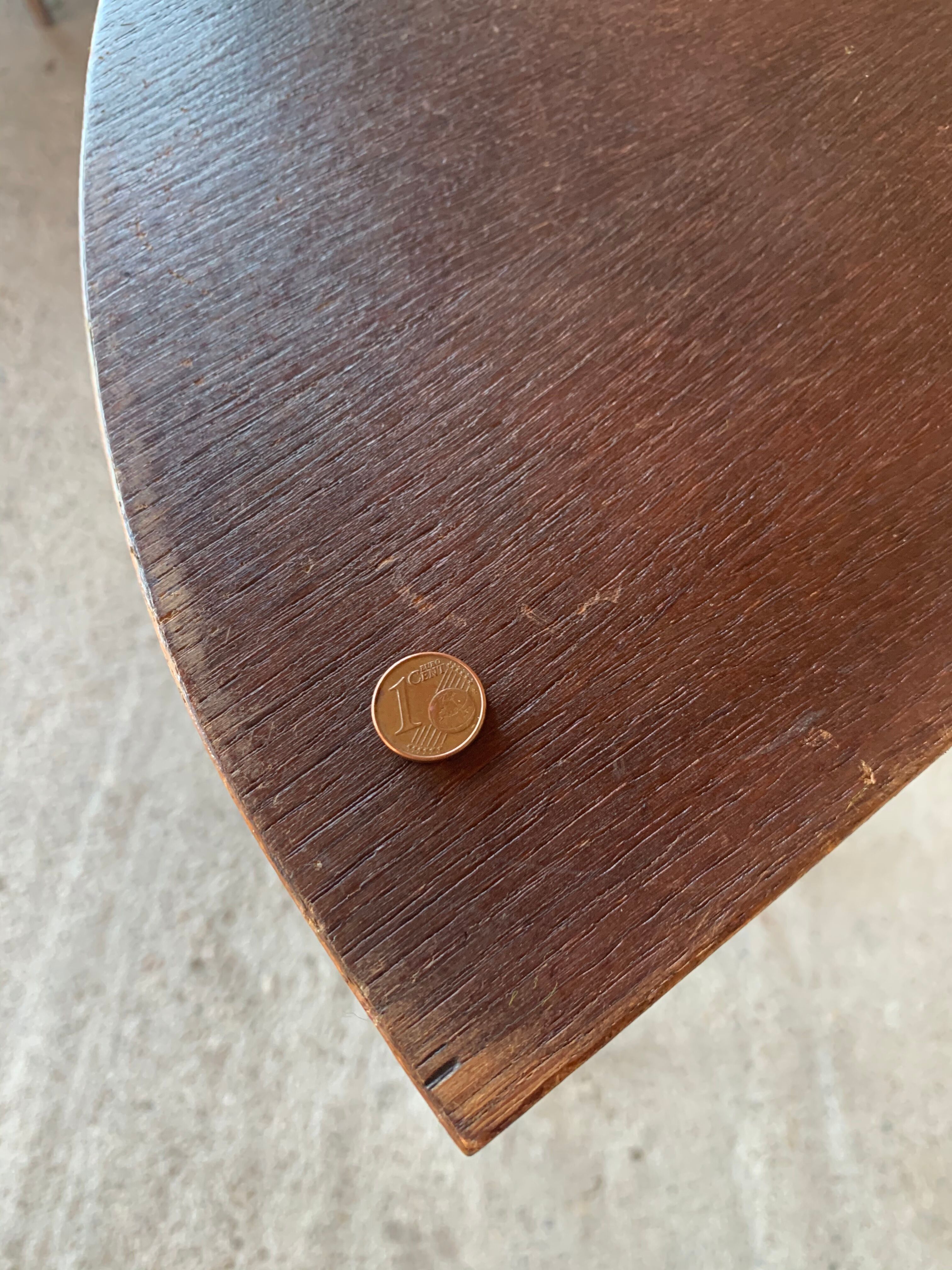 Vintage corner shelf on tripod legs, circa 50/60