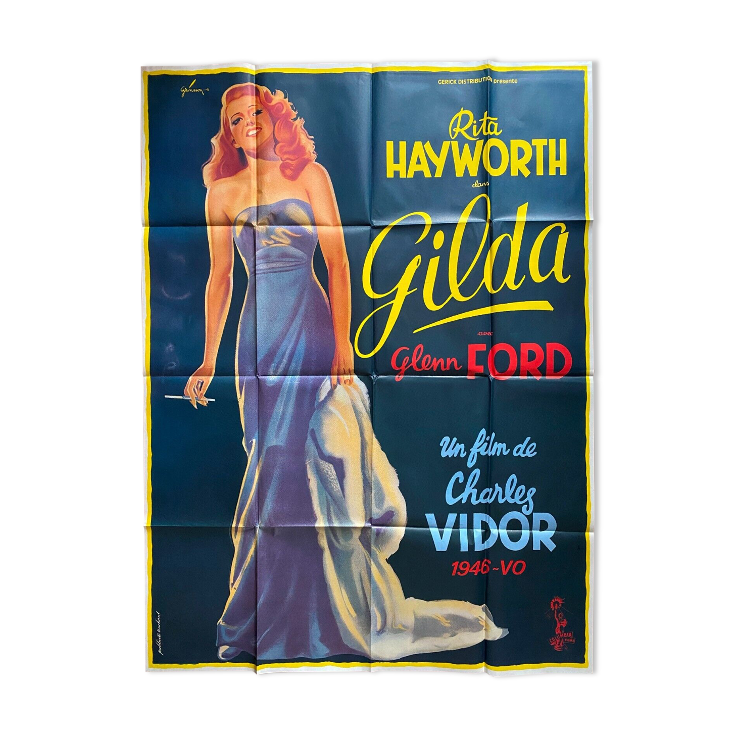 Movie poster "Gilda" Rita Hayworth 120x160cm 1972