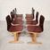 8 chaises d'école plywood