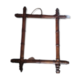 Miroir bambou années  50 45x53cm