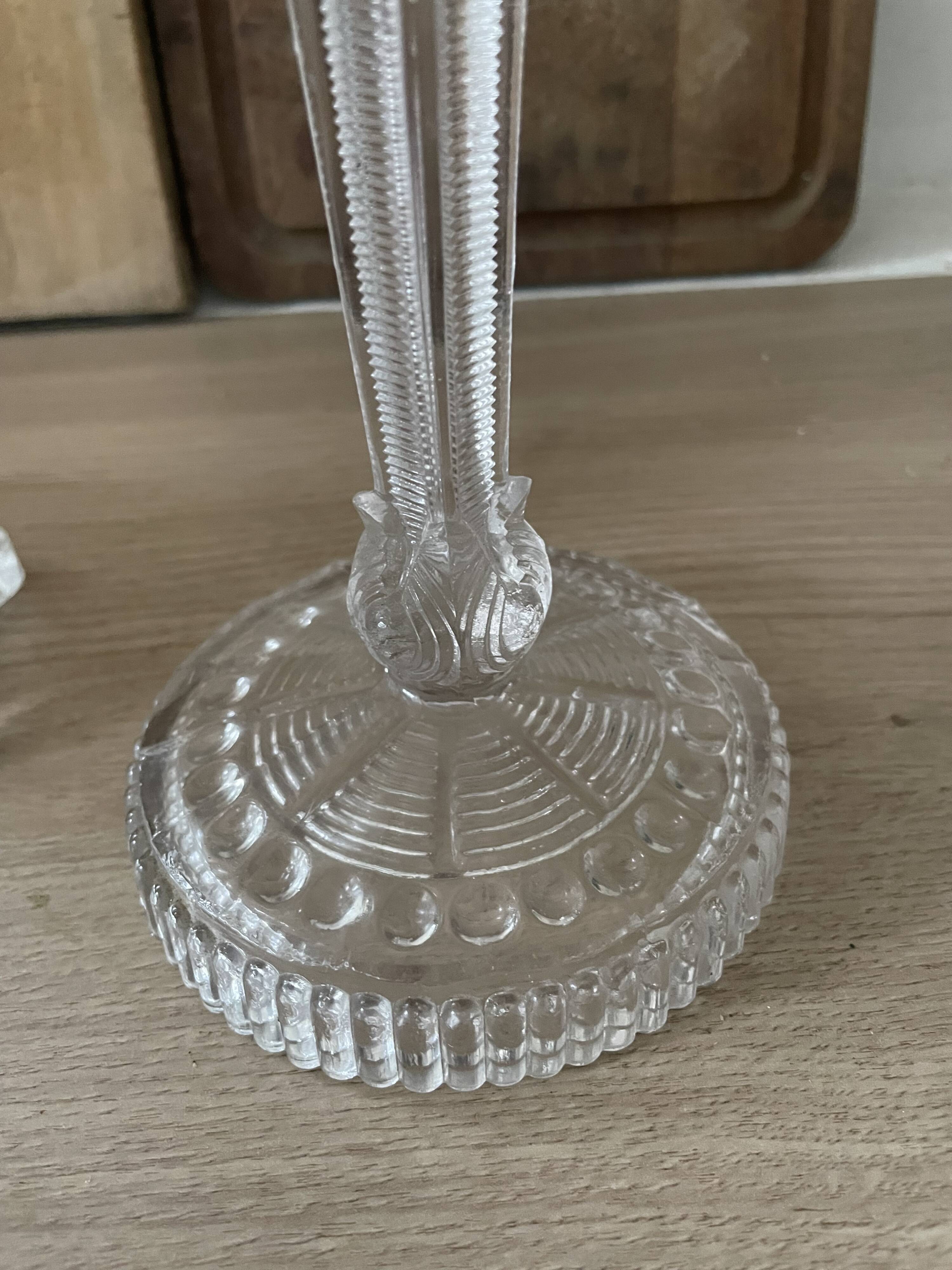 Lot of vintage glass candlesticks