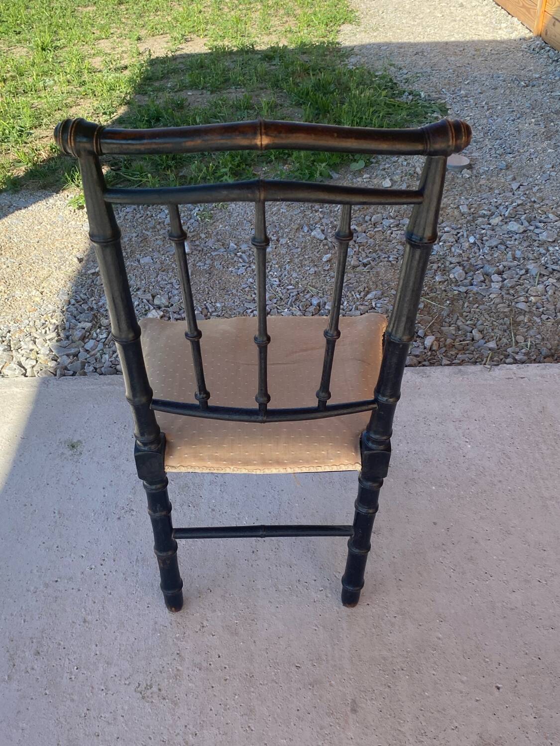 Chaise Napoléon III en bois imitant le bambou