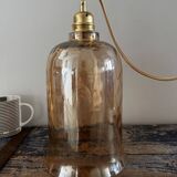 Vintage golden glass pendant light