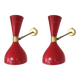 Pair of Italian designer wall lights from the 1950s