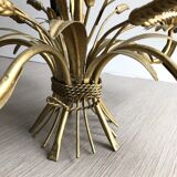 Golden wheat spike chandelier