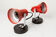 Pair of wall lights 1970 red and black