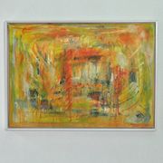 Contemporary painting "A City - I", oil on canvas by Mette Birckner, 2005