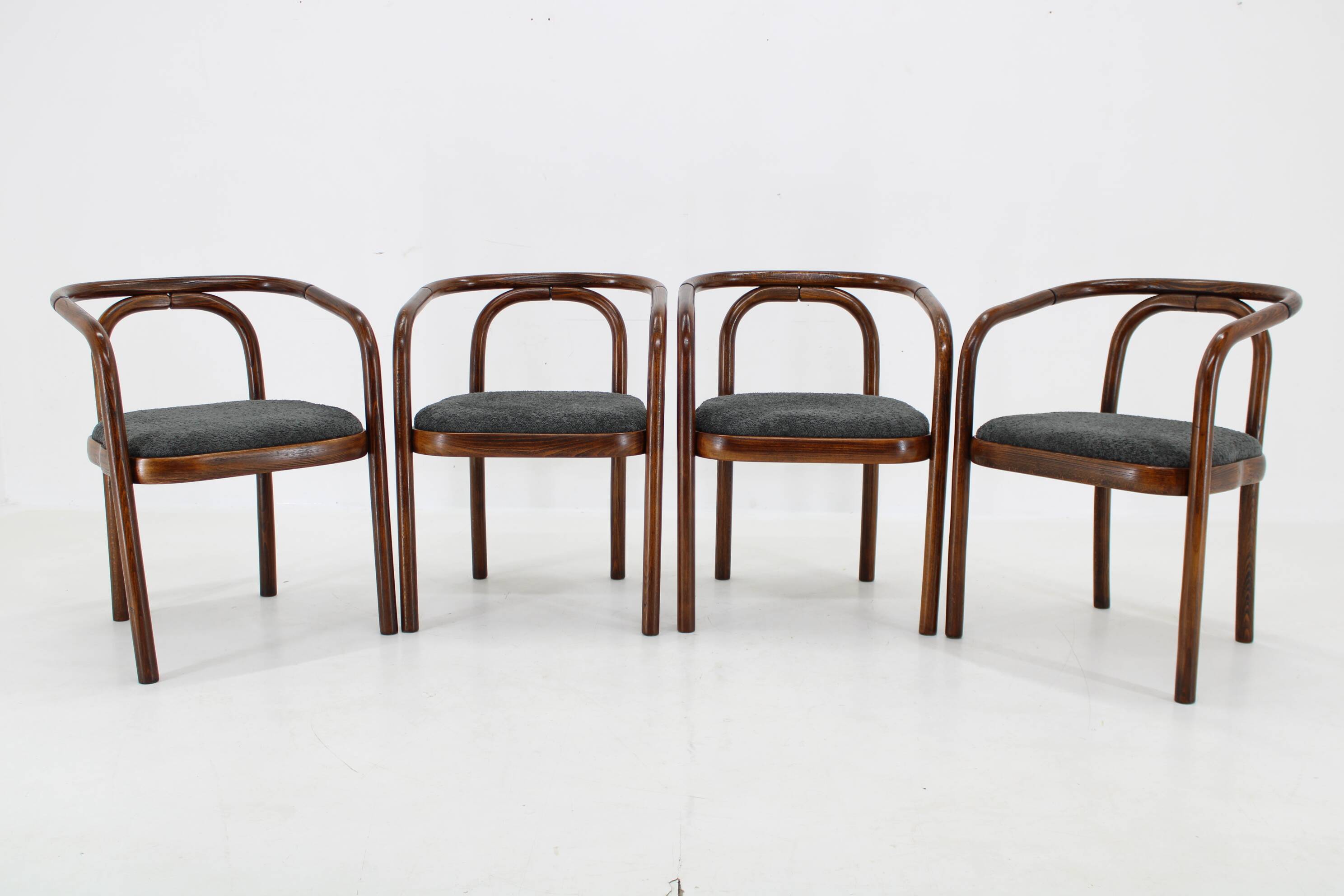 1970s Antonin Suman Set of Four Dining Chair by TON