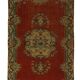 One-of-a-kind turkish handwoven vintage rug - rustic vintage charm 268x 172
