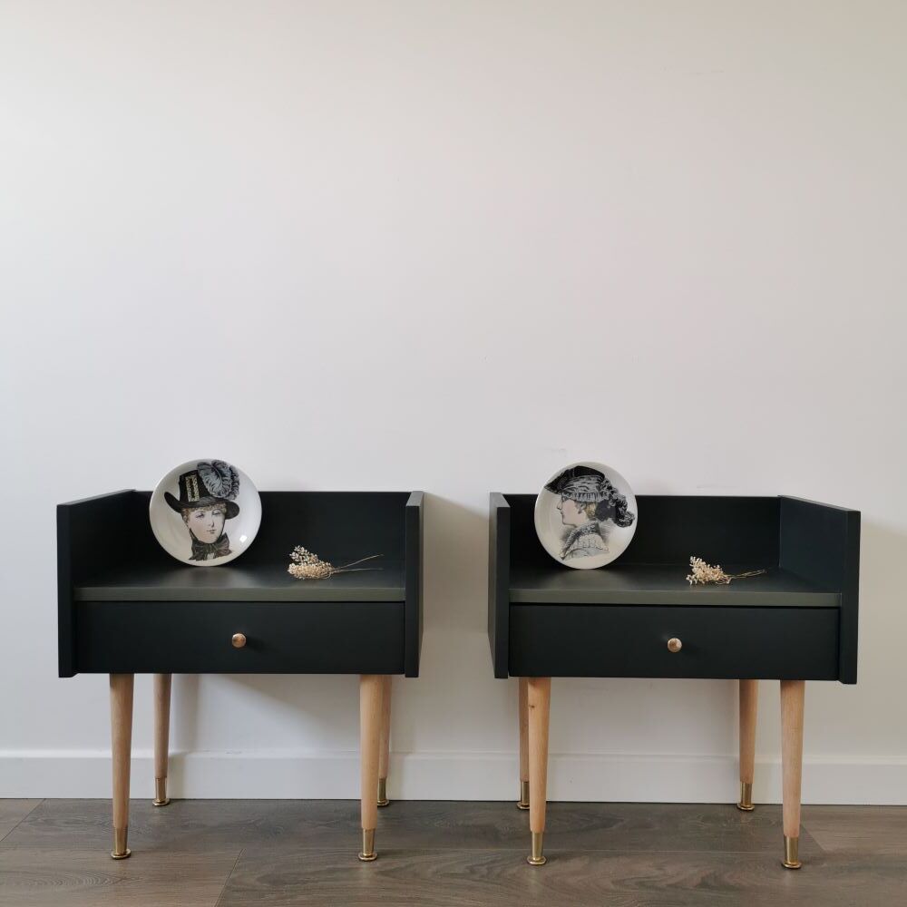 Pair of vintage bedside tables