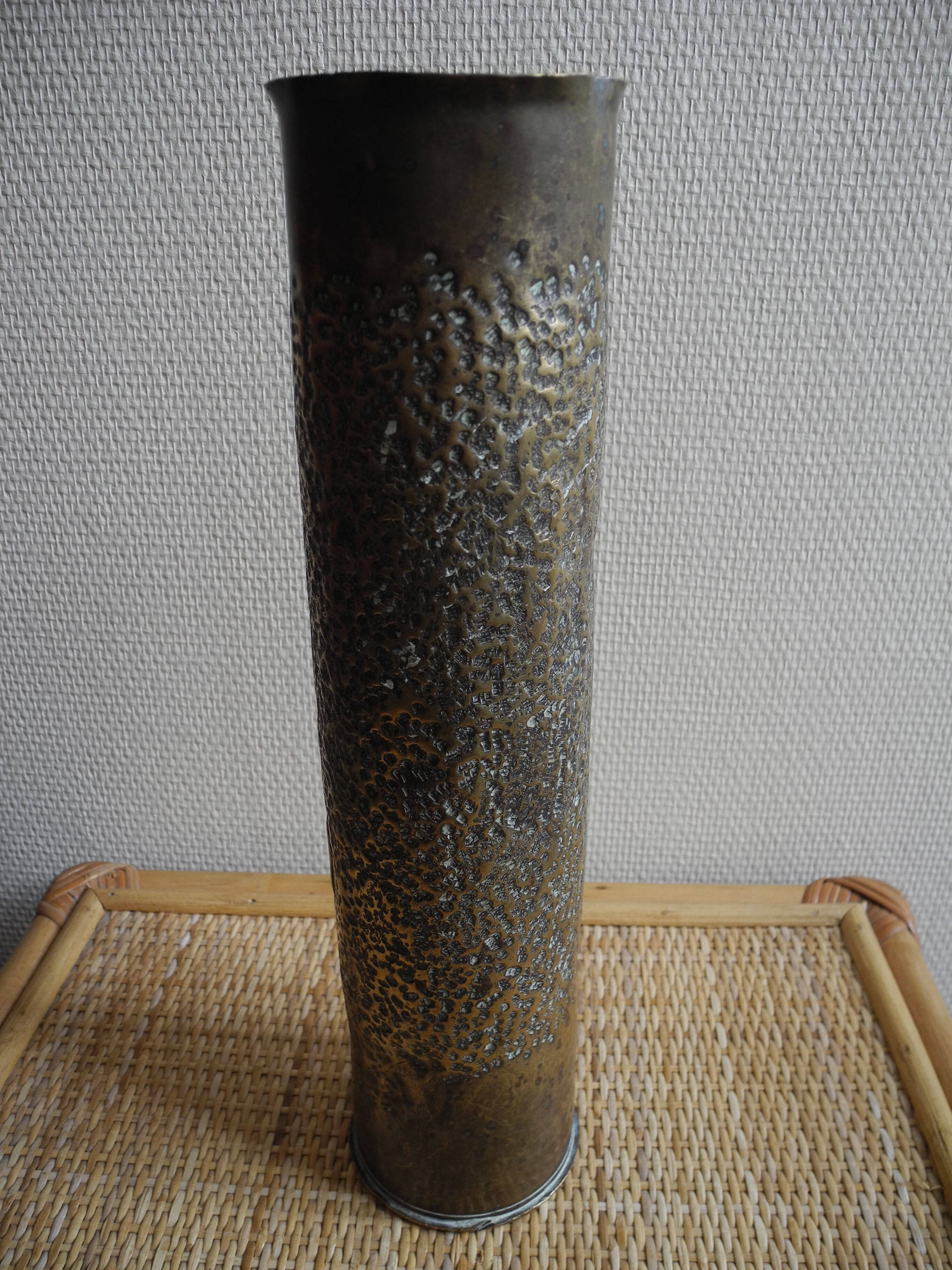 Vase socket engraved art trenches ww1 trench art
