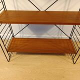 Mid century free standing rack with teak shelves by Dekker – Tomado