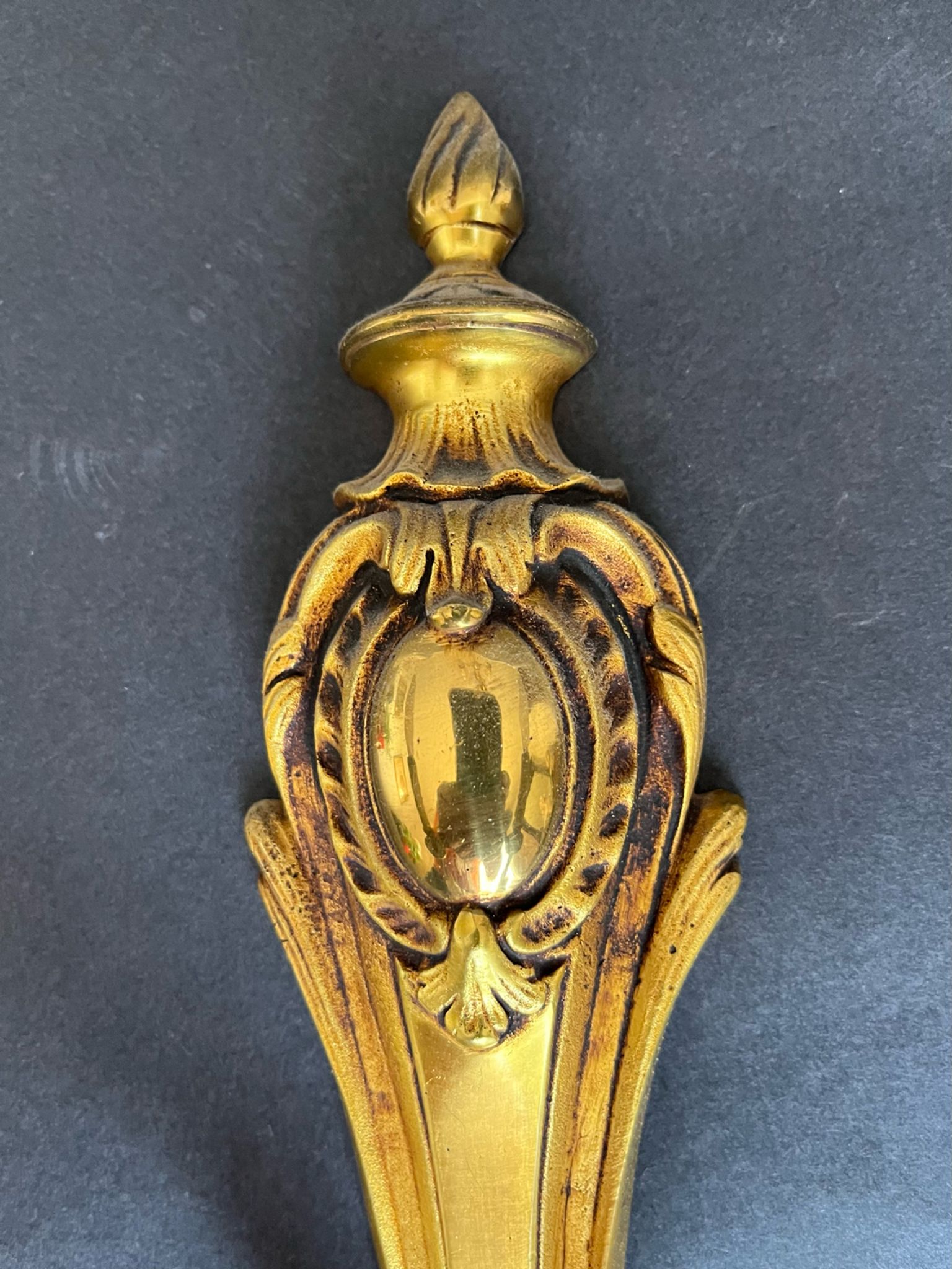 Pair of gilded bronze sconces