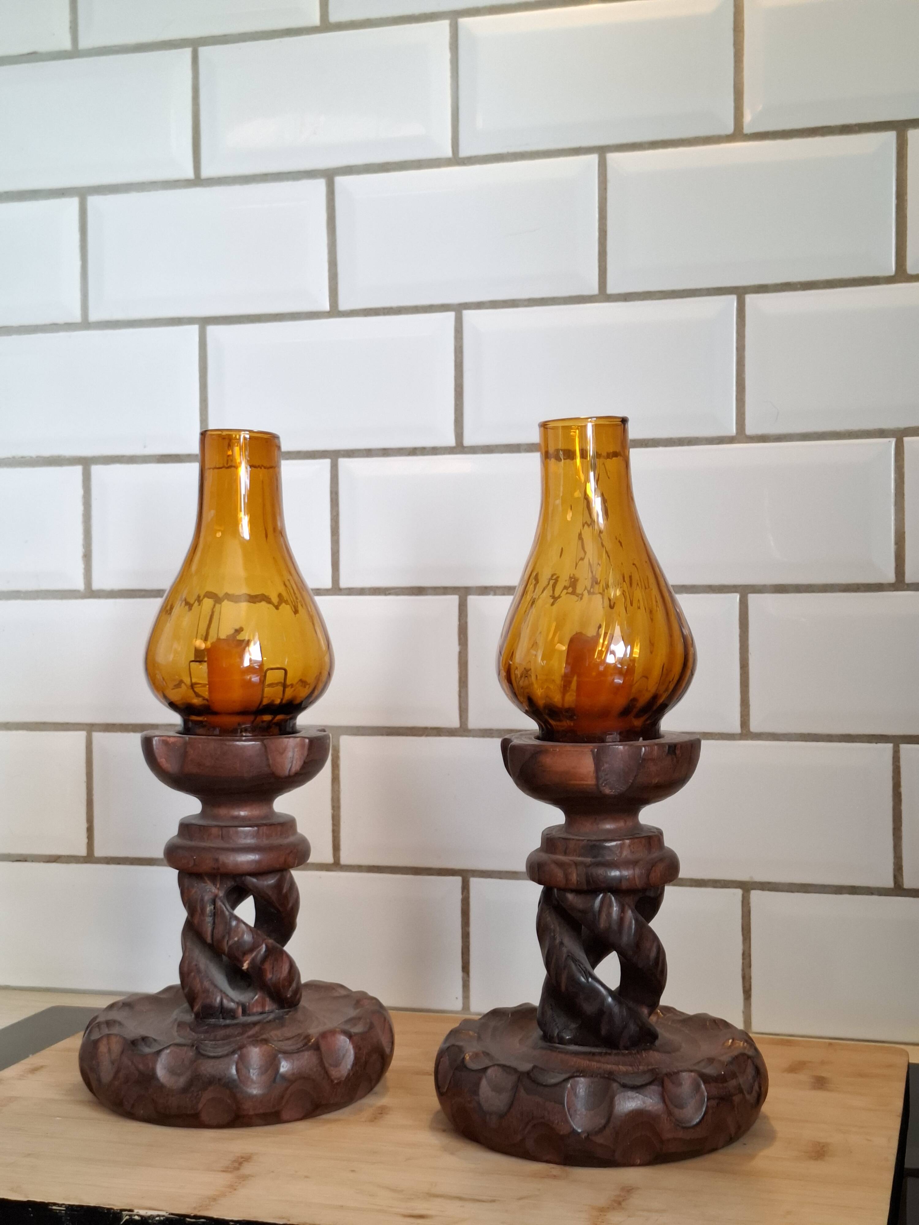 Pair of Arts and Crafts candlesticks