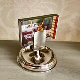 Old silver metal matchbox holder