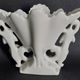 White and gold Paris porcelain bridal vase, late 19th century