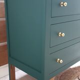 Chest of drawers in oak compass feet