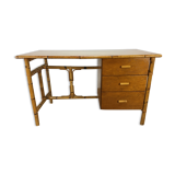 Rattan desk 1970 jungle chic style