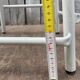 Vintage industrial stackable stool in wood and metal