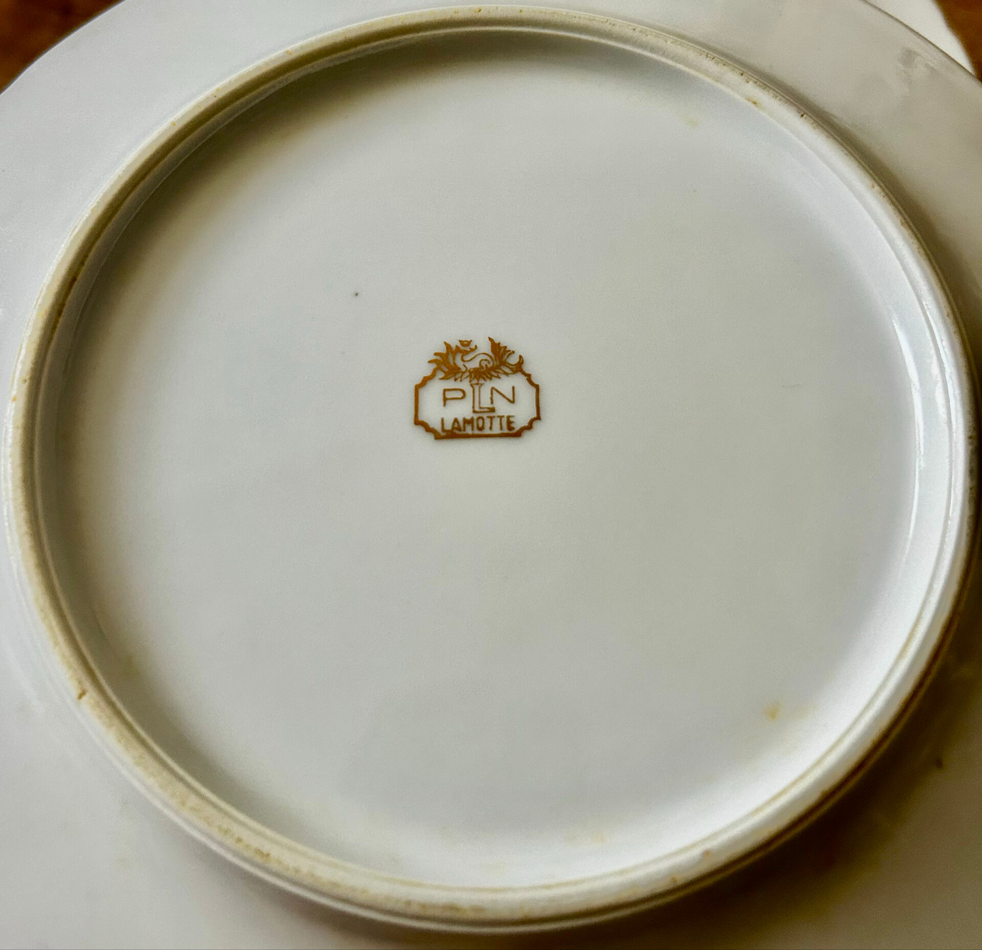 PN Lamotte porcelain plates