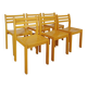 6 chaises en bois empilables