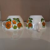 Tefal melamine flowery cups from the 70s