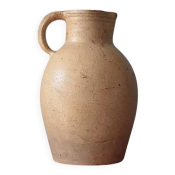 Large vintage stoneware pitcher, vintage carafe, jug, kitchen, collection, pottery, stoneware pitcher.