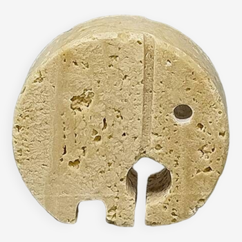 1970s Original Travertine Elephant Sculpture by Enzo Mari for F.lli Mannelli