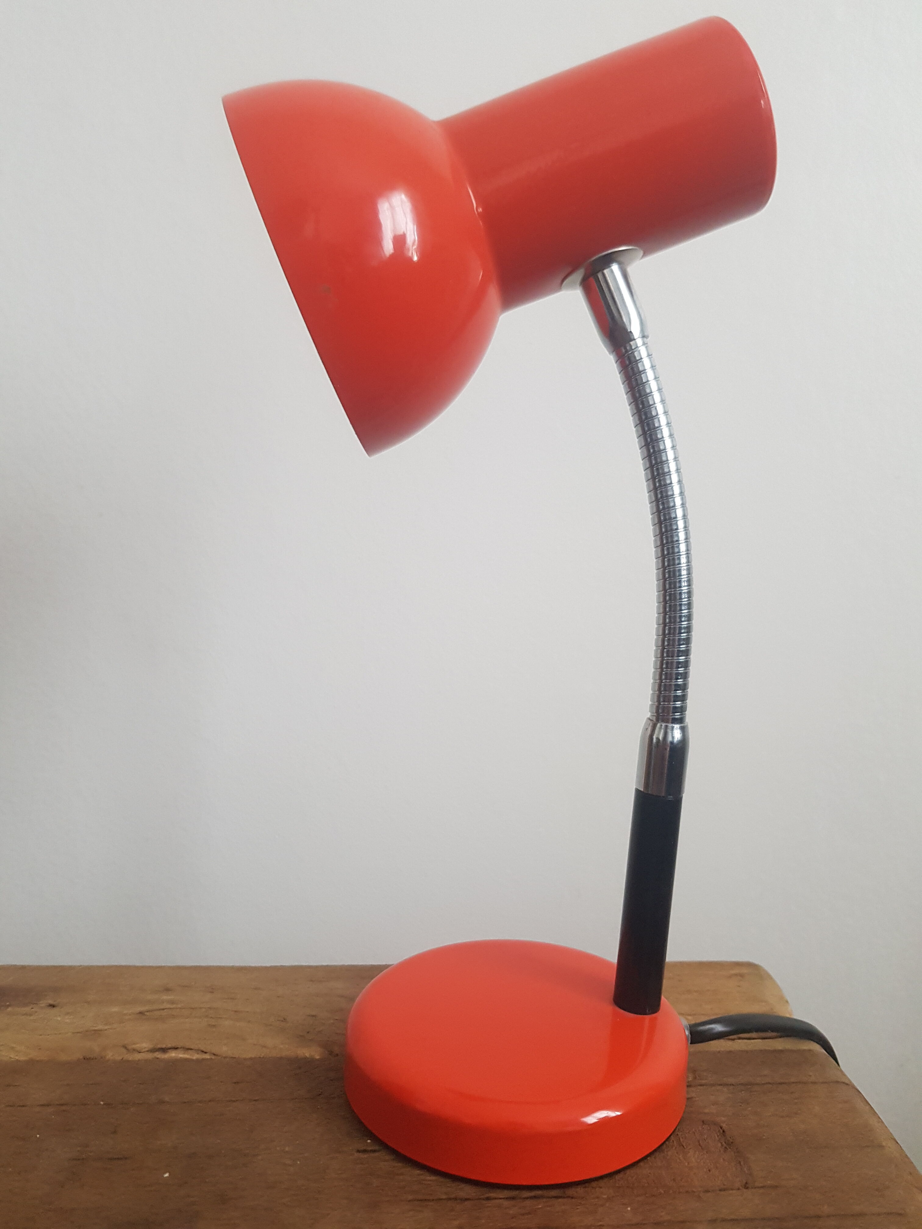 Vintage red metal lamp