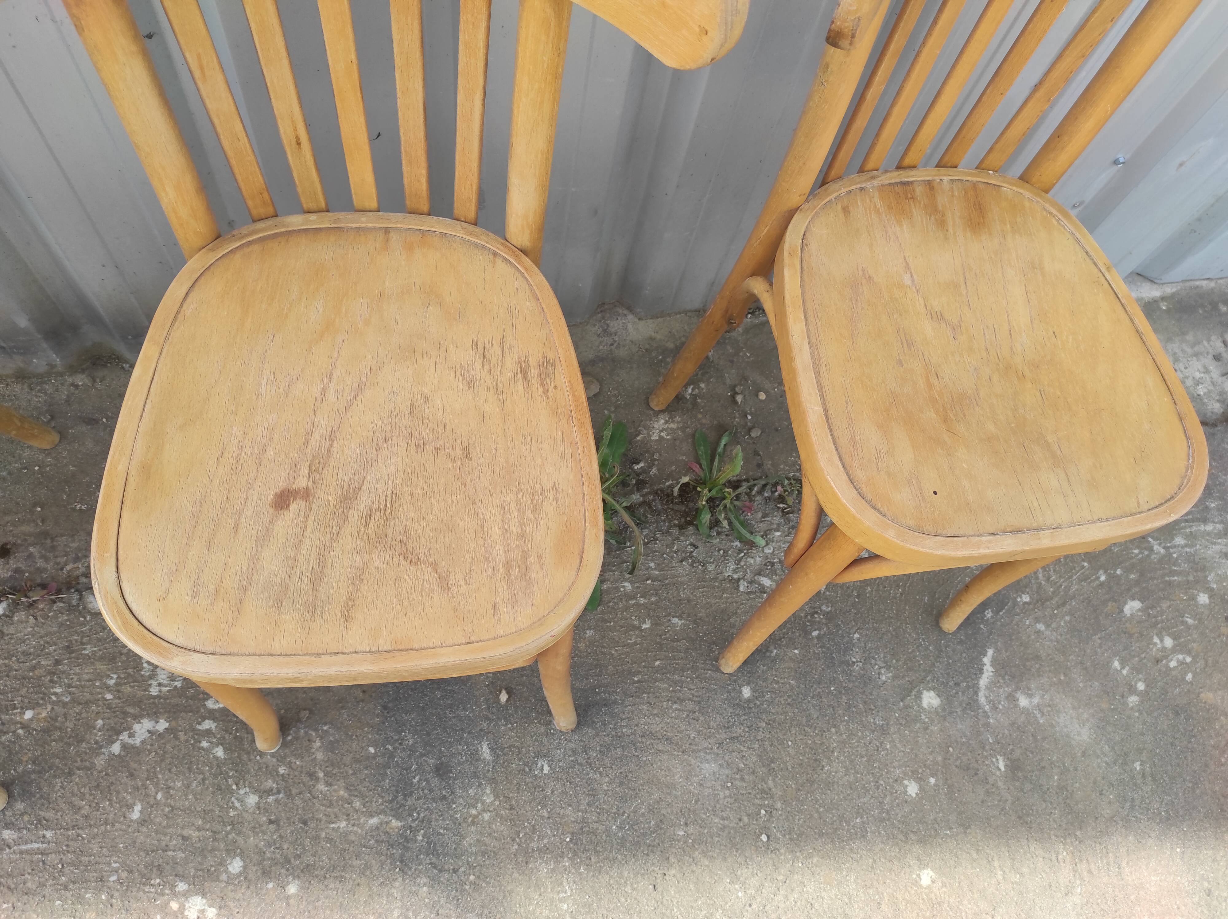 4 bistro chairs  blond wood
