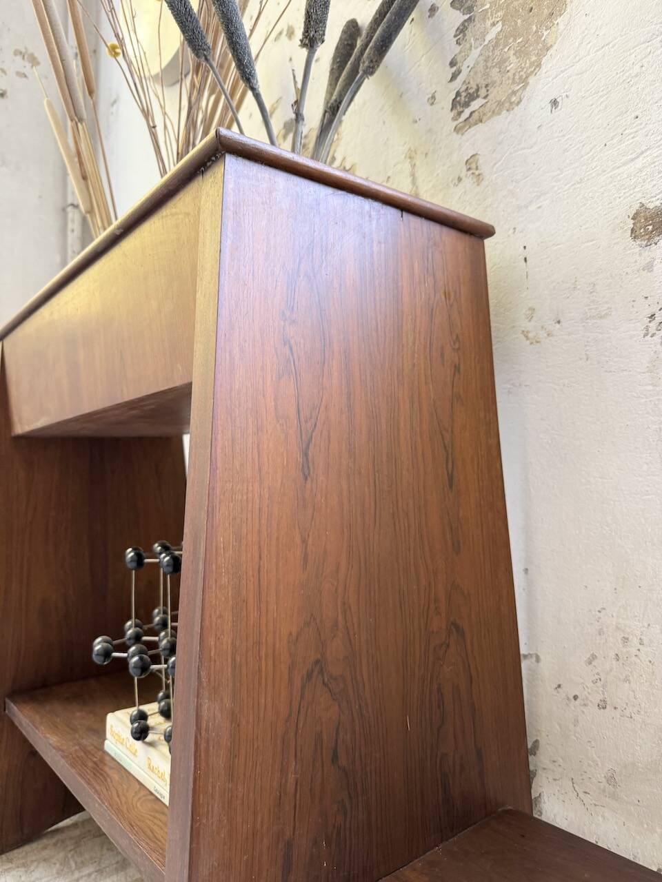 Jardinière années 50 palissandre constructiviste