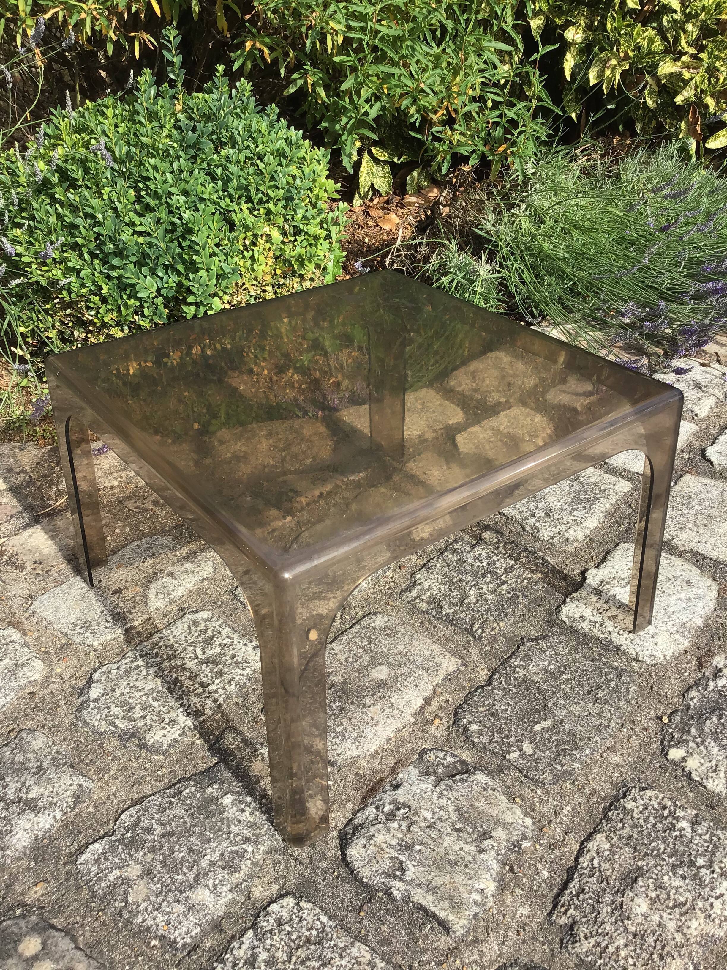 Plexiglas coffee table