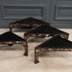 Corner shelf of China lacquer red background decoration golden highlights XXth