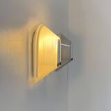 Pair of Tesi wall lights by Roberto Fiorato, Prisma, frosted glass Italy 1980