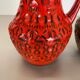 Set of 2 multi-color fat lava op art pottery vase made bay ceramics, germany