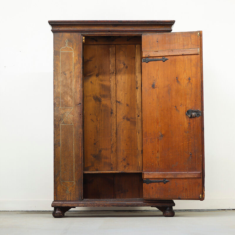 Painted folk art bridal cupboard 1769