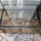 Glass coffee table