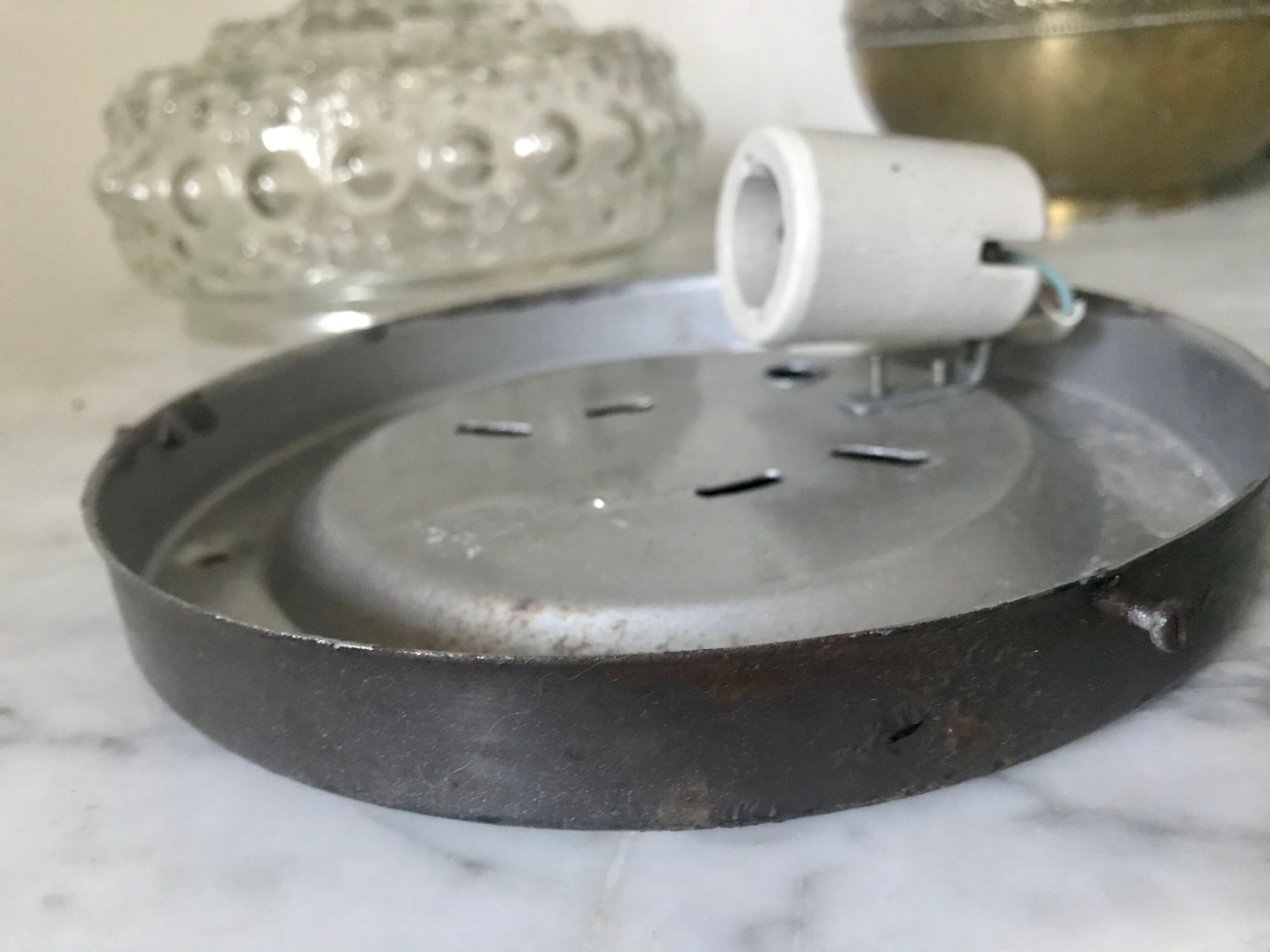 Glass ceiling light circa 1960