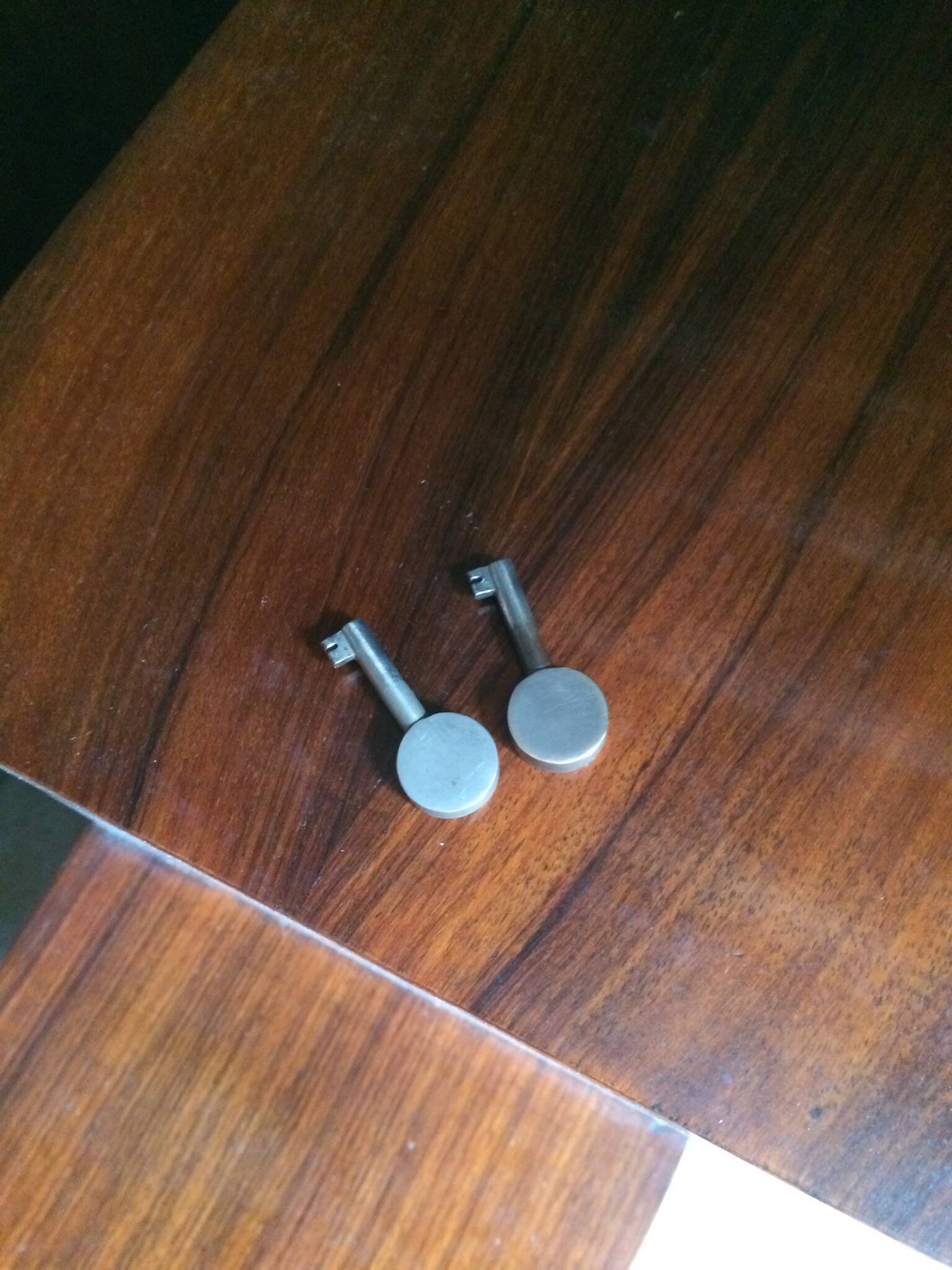 Pair of Art Deco bedside tables in Rio rosewood