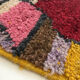 Moroccan Berber boujaad ecru carpet with colorful patterns 153x95cm