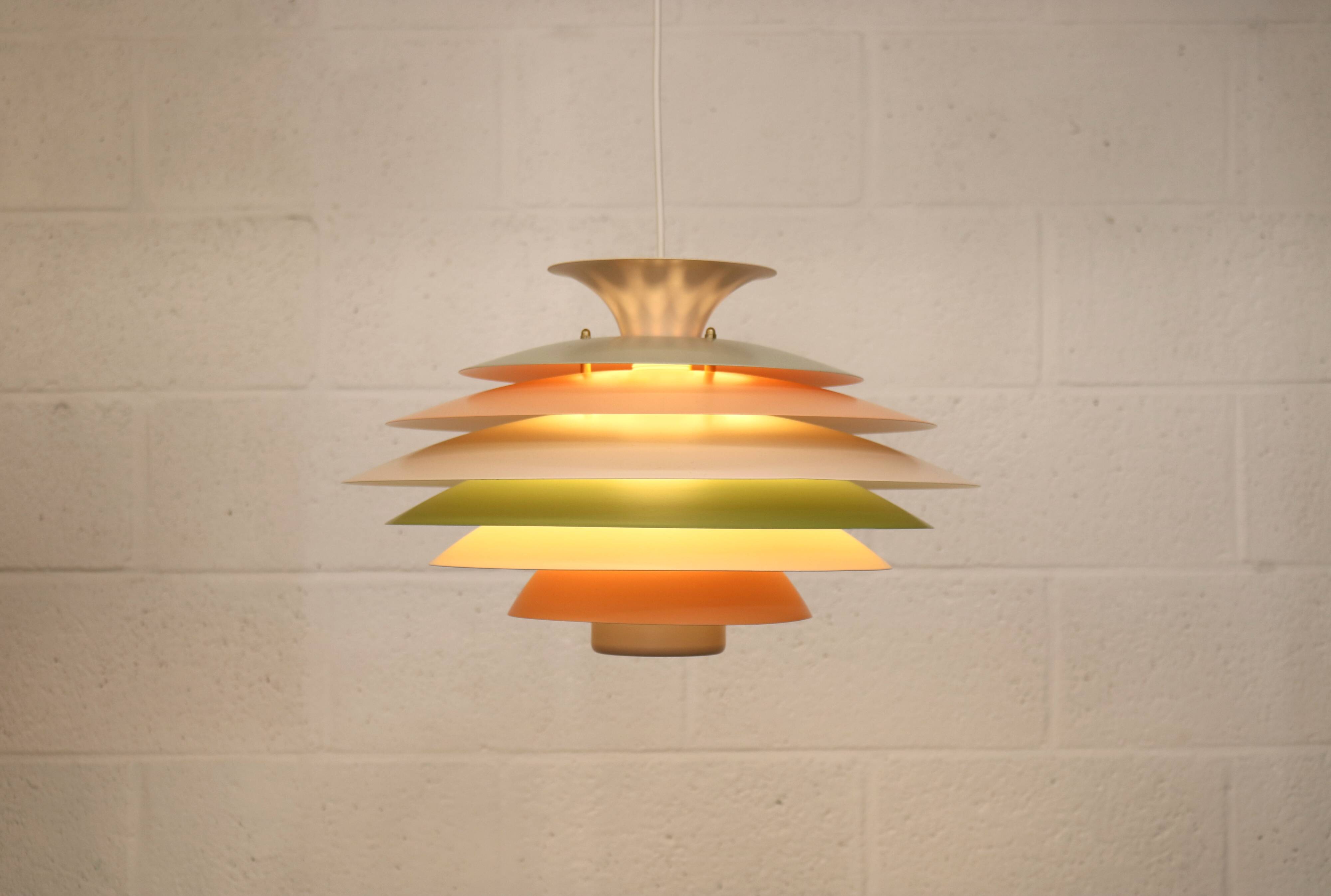 XL Colourful Pendant Lamp: Danish Mid-Century Modern by Formlight Design -