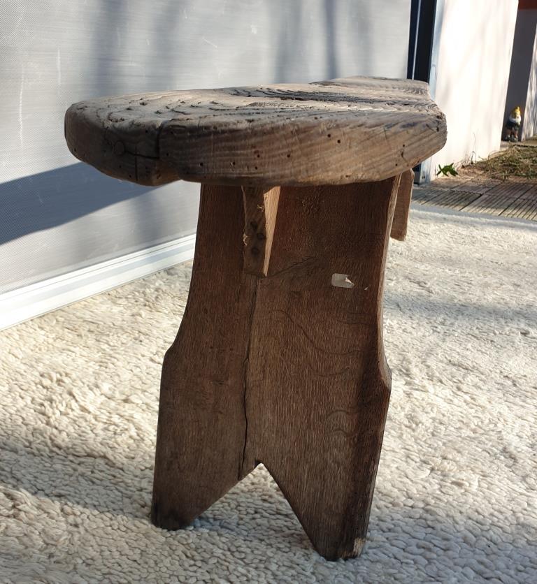 Spinning bench XIXth wooden XL 203cm