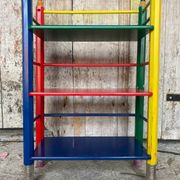 Vintage Coloured Wood Shelf Pencil Design PIERRE SALA Antique Furniture #D
