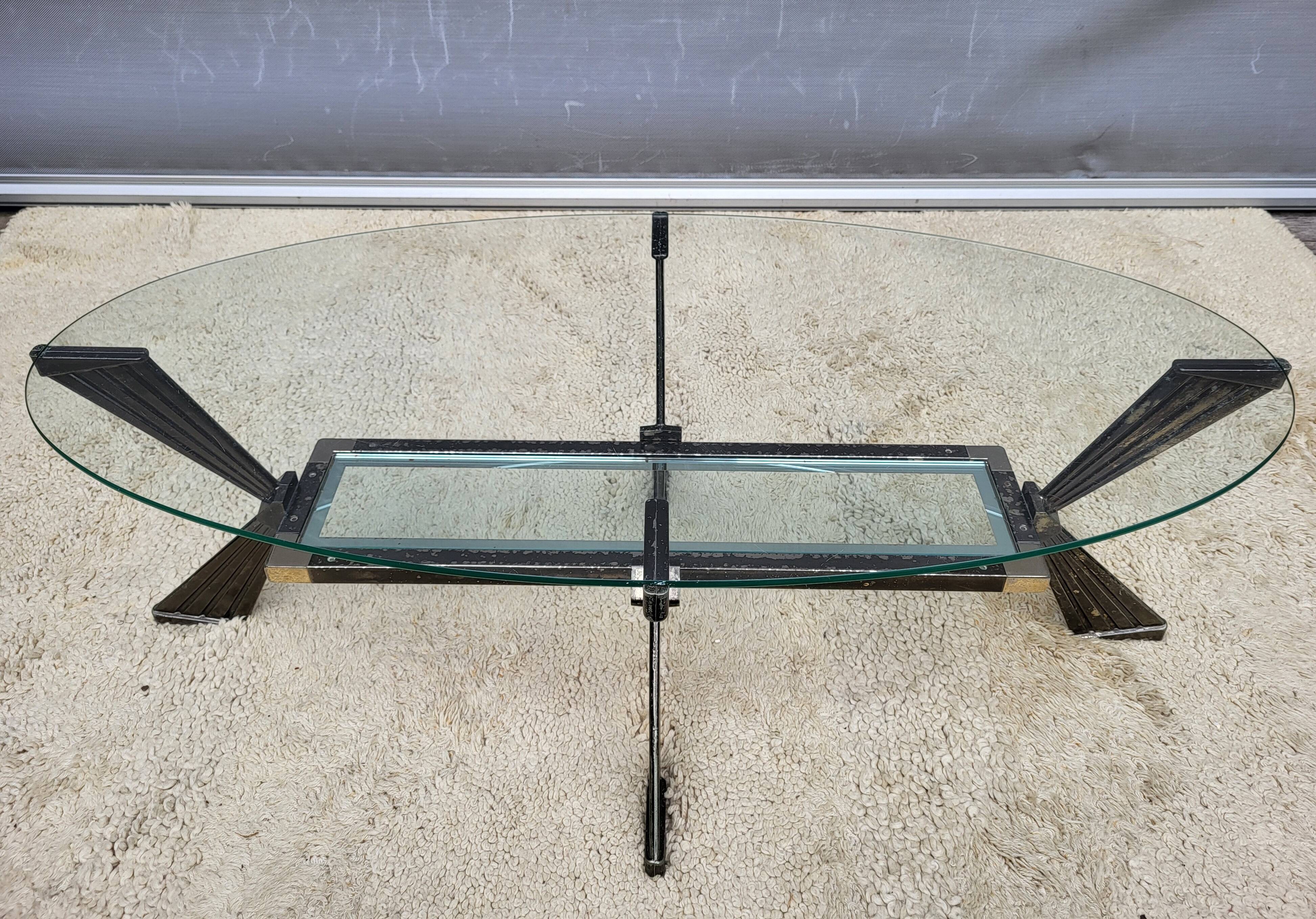 Art Deco oval coffee table 1940