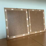 Two bird lithographs with gilded wooden frame